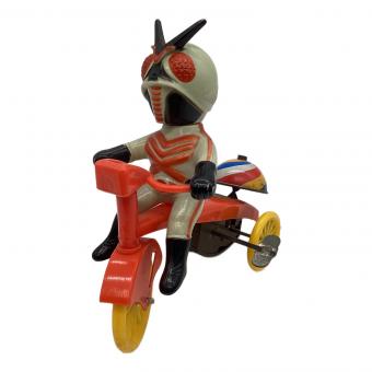 増田屋/TRADE MARK MODERN TOYS 仮面ライダーX ゼンマイ 小型三輪車 レトロホビー 箱無し スレ有 車輪ずれ ゼンマイ不良 @