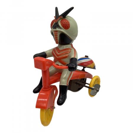 【当時物】仮面ライダー 三輪車 マスダヤ 増田屋　ヨネザワ　検パチソフビ 無版権 増田屋/TRADE MARK MODERN TOYS 仮面ライダーX ゼンマイ 小型三輪車