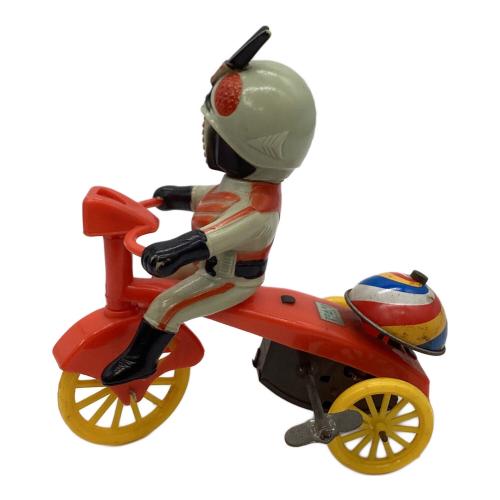 増田屋/TRADE MARK MODERN TOYS 仮面ライダーX ゼンマイ 小型三輪車 レトロホビー 箱無し スレ有 車輪ずれ ゼンマイ不良 @