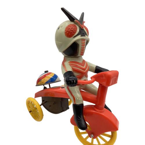 増田屋/TRADE MARK MODERN TOYS 仮面ライダーX ゼンマイ 小型三輪車 レトロホビー 箱無し スレ有 車輪ずれ ゼンマイ不良 @