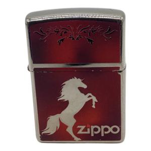 ZIPPO (ジッポ) ホースデザイン シルエット レッド 2023年製 TiSV HOSE-MRD