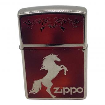 ZIPPO (ジッポ) ホースデザイン シルエット レッド 2023年製 TiSV HOSE-MRD