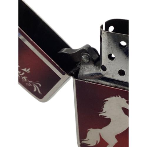 ZIPPO (ジッポ) ホースデザイン シルエット レッド 2023年製 TiSV HOSE-MRD