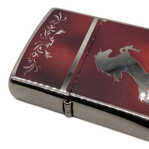 ZIPPO (ジッポ) ホースデザイン シルエット レッド 2023年製 TiSV HOSE-MRD