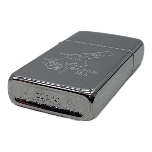 ZIPPO (ジッポ) オイルライター 2004年製 SAIPAN MAP スリムタイプ