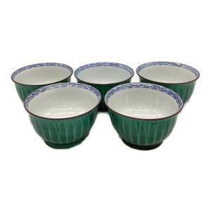 平安緑翠 (ヘイアンリョクスイ) お茶呑茶碗 ▲ 青交趾ソギ