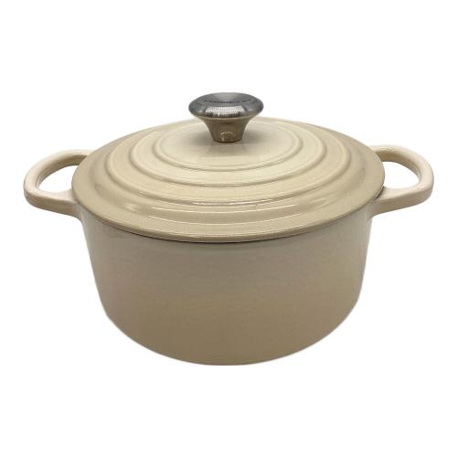 LE CREUSET (ルクルーゼ) ホーロー鍋 1.8L オフホワイト ココット・ロンド