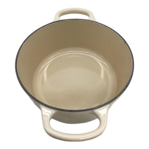 LE CREUSET (ルクルーゼ) ホーロー鍋 1.8L オフホワイト ココット・ロンド