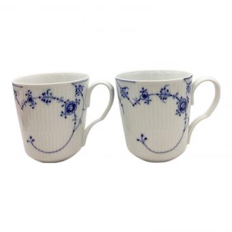 ROYAL COPENHAGEN (ロイヤル・コペンハーゲン) マグカップ ホワイト×ブルー ブルーフルーテッド・プレイン