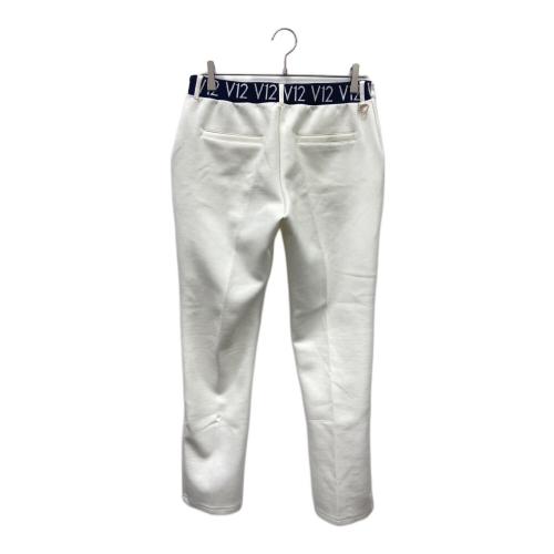 V12 (ヴィトゥエルブ) ゴルフパンツ V122120-PN01 LIB LOGO PANTS メンズ SIZE Free ホワイト×ブラック