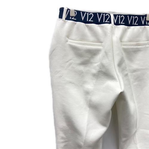 V12 (ヴィトゥエルブ) ゴルフパンツ V122120-PN01 LIB LOGO PANTS メンズ SIZE Free ホワイト×ブラック