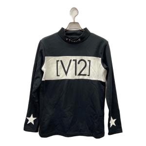 V12 (ヴィトゥエルブ) ゴルフウェア(トップス) V122120-CT07 STD MOCK メンズ SIZE M ブラック×ホワイト