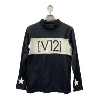 V12 (ヴィトゥエルブ) ゴルフウェア(トップス) V122120-CT07 STD MOCK メンズ SIZE M ブラック×ホワイト