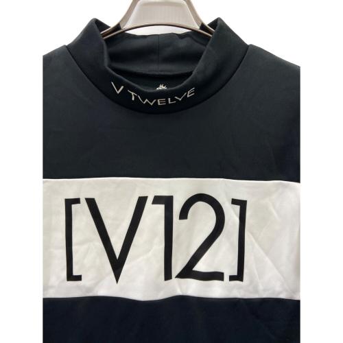V12 (ヴィトゥエルブ) ゴルフウェア(トップス) V122120-CT07 STD MOCK メンズ SIZE M ブラック×ホワイト