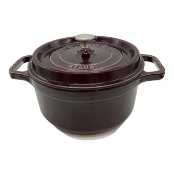Staub (ストウブ) 両手鍋 22㎝ ワインレッド LA COCOTTE 22