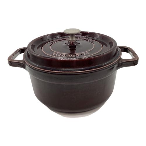 Staub (ストウブ) 両手鍋 22㎝ ワインレッド LA COCOTTE 22
