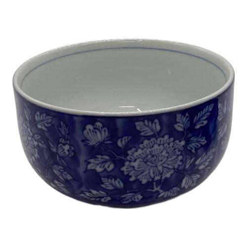 橘吉 (タチキチ) お茶呑茶碗 ▲ 染牡丹蓋付