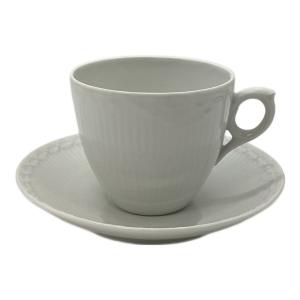 ROYAL COPENHAGEN (ロイヤル・コペンハーゲン) カップ&ソーサー ホワイトフルーテッド・ハーフレース