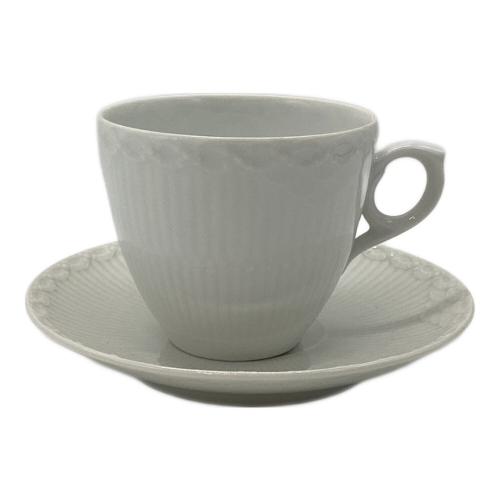 ROYAL COPENHAGEN (ロイヤル・コペンハーゲン) デミタスカップ&ソーサー ホワイトフルーテッド・ハーフレース