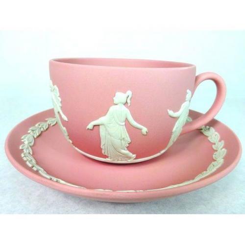 Wedgwood カップ&ソーサー　ピンク 未使用品 ジャスパー/ダンシングアワー 単品 ダンシングアワー