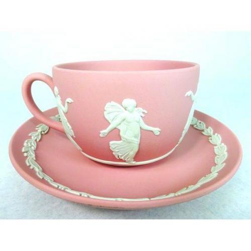 Wedgwood カップ&ソーサー　ピンク 未使用品 ジャスパー/ダンシングアワー 単品 ダンシングアワー