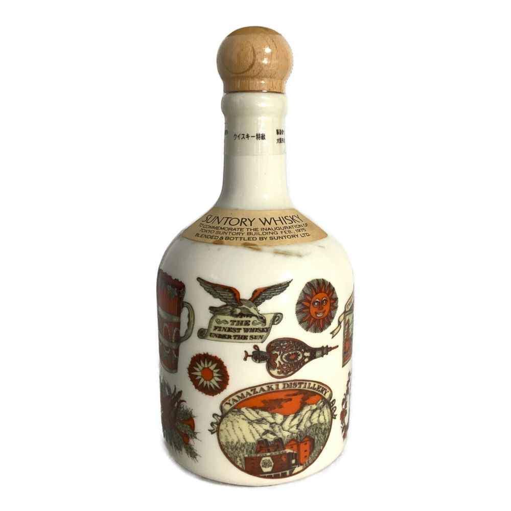 食品/飲料/酒貴重品 サントリー山崎1975本社竣工記念ボトル 三洋陶器 760ml 43％