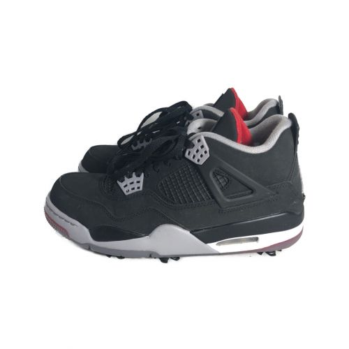 NIKE (ナイキ) ゴルフシューズ メンズ SIZE 26cm ブラック×グレー Air Jordan 4 Golf Bred CU9981-002