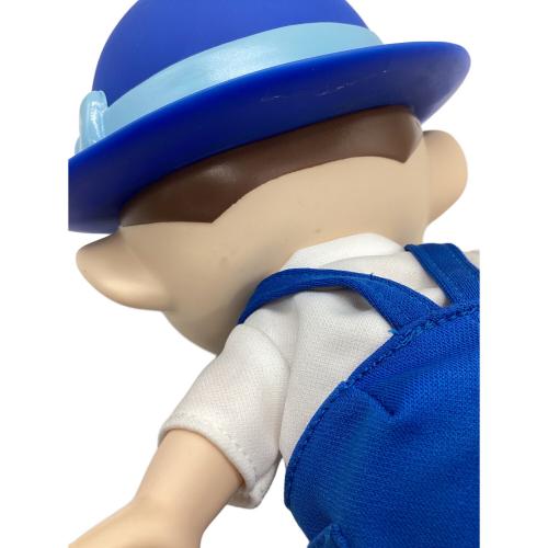 ポコちゃん ソフビフィギュア　オーバーオール ブルー