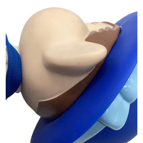 ポコちゃん ソフビフィギュア　オーバーオール ブルー