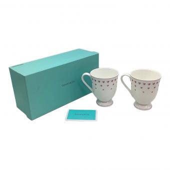 TIFFANY & Co. (ティファニー) ピンクハートマグ マグカップ 2Pセット
