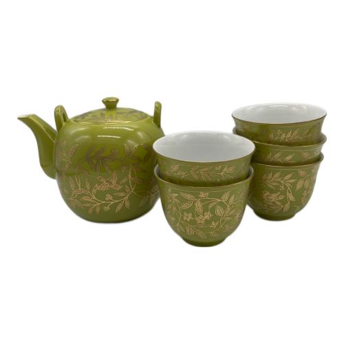 橘吉 (タチキチ) 茶器 萌葱金彩 急須1・湯呑み5セット