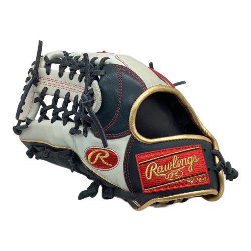 RAWLINGS (ローリングス) 軟式グローブ ネイビー×レッド HOH GOLD 外野用 左投げ用 GR8FHG7