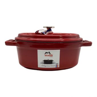 Staub (ストウブ) ホーロー鍋 レッド 40509-807 ココット オーバル チェリー