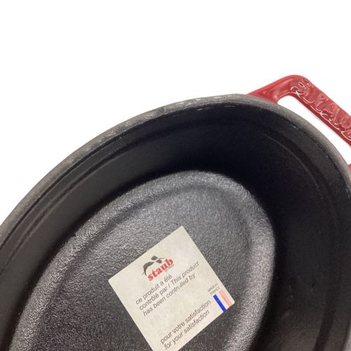 Staub (ストウブ) ホーロー鍋 レッド 40509-807 ココット オーバル チェリー