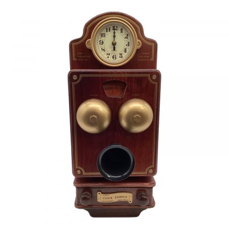 CLOCK FASHION キーフック付き掛時計 アンティークラジオ調 インテリア