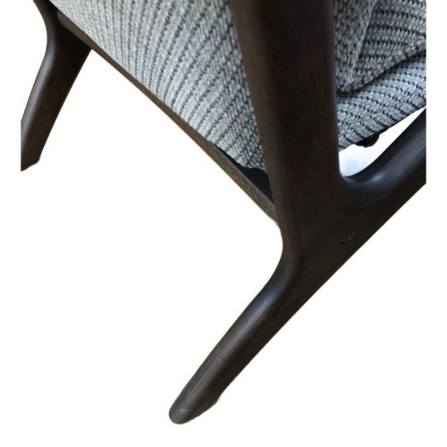 浜本工芸 (ハマモトコウゲイ) リクライニングチェアー グレー×ブラウン 204 No.8000