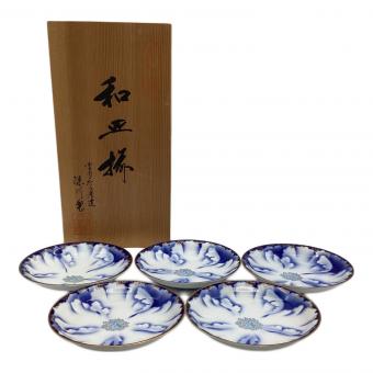 深川製磁 (フカガワセイジ) 皿揃え 牡丹金ミル 5Pセット