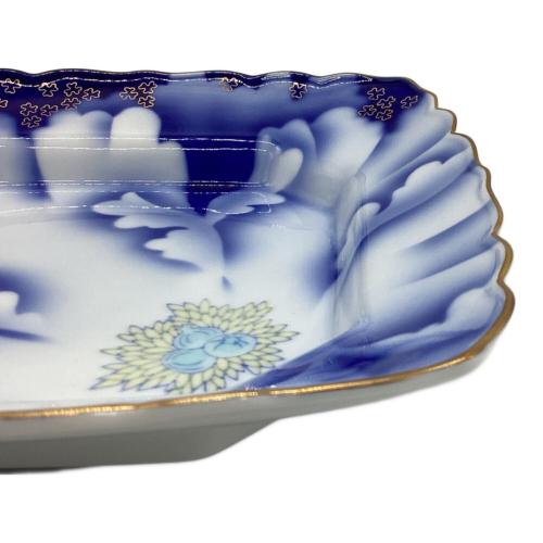 深川製磁 (フカガワセイジ) 角皿 牡丹金ミル