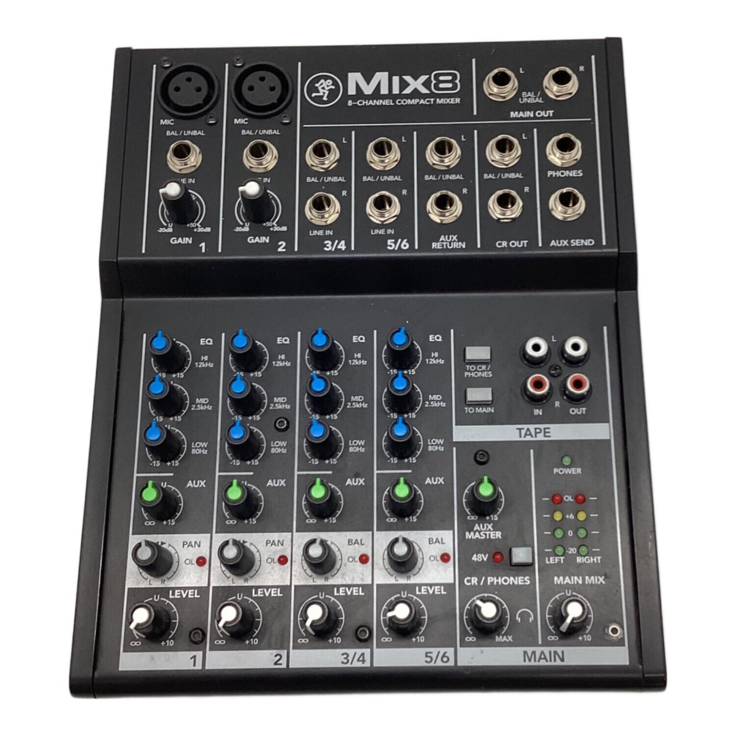 MACKIE (マッキー) コンパクトアナログミキサー ACアダプタ付き MIX8