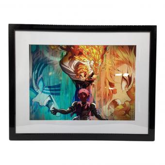 鬼滅の刃 (キメツノヤイバ) 描きおろしイラストA4キャラファイングラフ 煉獄杏寿郎 猗窩座