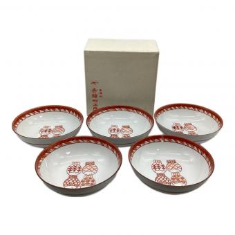 香蘭社 (コウランシャ) 丸鉢 保存汚れ有 赤絵町工房 楽園の魚 5Pセット