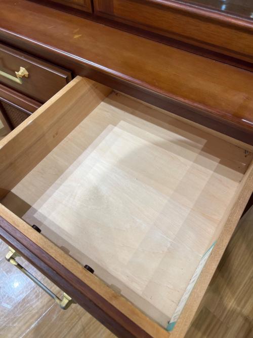 MARUNI (マルニ) 食器棚 幅78 奥45 高195（ｃｍ） ブラウン 地中海シリーズ