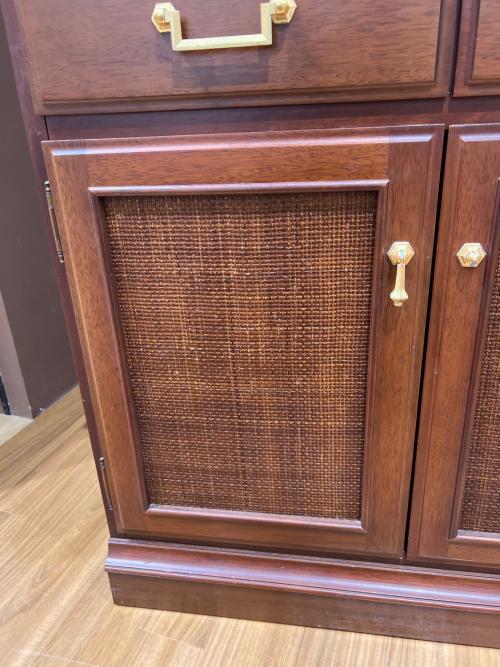 MARUNI (マルニ) 食器棚 幅78 奥45 高195（ｃｍ） ブラウン 地中海シリーズ