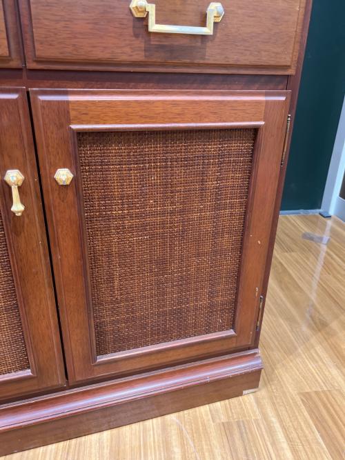 MARUNI (マルニ) 食器棚 幅78 奥45 高195（ｃｍ） ブラウン 地中海シリーズ