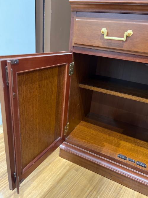 MARUNI (マルニ) 食器棚 幅78 奥45 高195（ｃｍ） ブラウン 地中海シリーズ