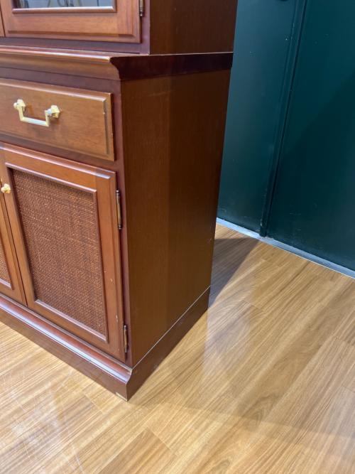 MARUNI (マルニ) 食器棚 幅78 奥45 高195（ｃｍ） ブラウン 地中海シリーズ