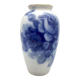 大倉陶園 (オオクラトウエン) 花瓶 ブルーローズ