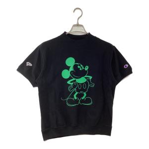 Champion REVERSE WEAVE×Disney×BEAMS GOLF (チャンピオン リバース ウィーブ×ディズニー×ビームスゴルフ) ゴルフウェア(半袖モックネックシャツ) メンズ SIZE S ブラック C8-ZG001