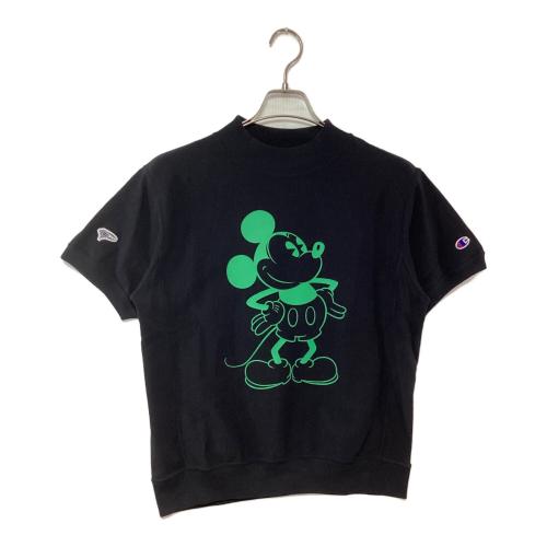 Champion REVERSE WEAVE×Disney×BEAMS GOLF (チャンピオン リバース ウィーブ×ディズニー×ビームスゴルフ) ゴルフウェア(半袖モックネックシャツ) メンズ SIZE S ブラック C8-ZG001