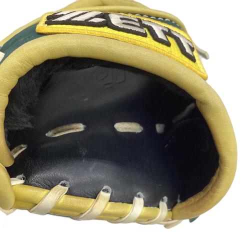 ZETT (ゼット) 軟式グローブ イエロー×グリーン 限定カラー オールラウンドモデル 右投げ用 BRGA36020